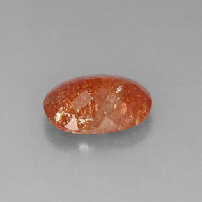 Pietra del sole naturale arancione da 5,96 ct, trasparente, trasparente/traslucido