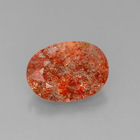 Pietra del sole naturale arancione da 7,67 ct, trasparente, trasparente/traslucido
