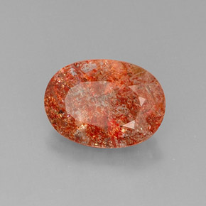 Pietra del sole naturale arancione da 7,67 ct, trasparente, trasparente/traslucido