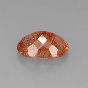 Pietra del sole naturale arancione da 7,67 ct, trasparente, trasparente/traslucido