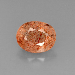 Pietra solare Arancione naturale da 3.85 ct, Trasparente, Trasparente/Traslucido