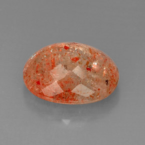 Pietra del sole naturale arancione da 14,03 ct, trasparente, trasparente/traslucido