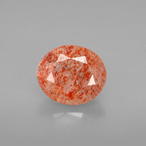 Pietra del sole naturale arancione da 2,29 ct, trasparente, trasparente/traslucido
