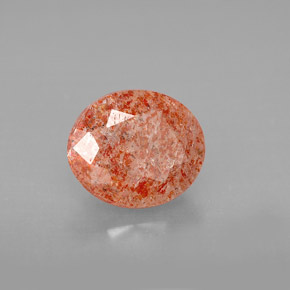 Pietra del sole naturale arancione da 2,29 ct, trasparente, trasparente/traslucido
