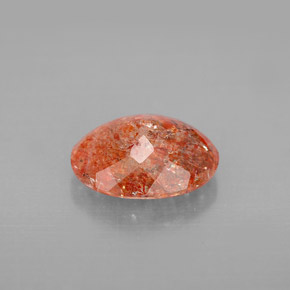 Pietra del sole naturale arancione da 2,28 ct, trasparente, trasparente/traslucido