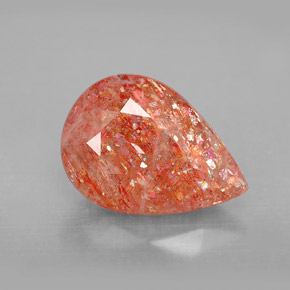Pietra del sole naturale arancione da 3,50 ct, trasparente, trasparente/traslucido