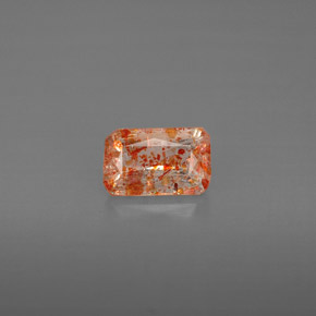 Pietra del sole naturale arancione da 0,64 ct, trasparente, trasparente/traslucido