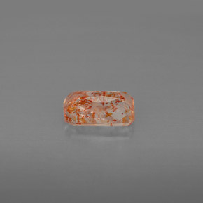 Pietra del sole naturale arancione da 0,64 ct, trasparente, trasparente/traslucido