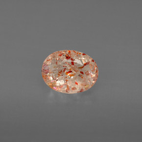 Pietra del sole naturale arancione da 1,05 ct, trasparente, trasparente/traslucido