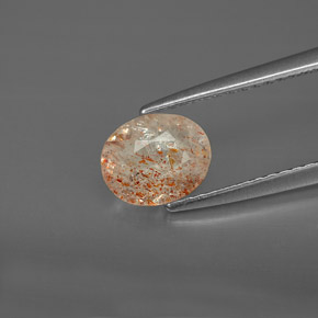 Pietra solare Arancione naturale da 0.79 ct, Trasparente, Trasparente/Traslucido