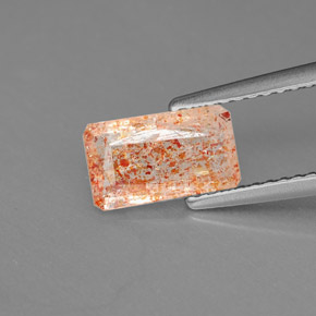 Pietra del sole naturale arancione da 1,15 ct, trasparente, trasparente/traslucido
