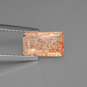 Pietra del sole naturale arancione da 1,15 ct, trasparente, trasparente/traslucido