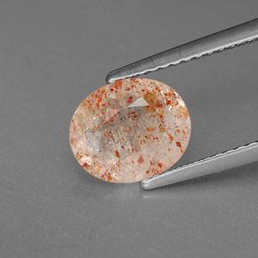 Pietra solare Arancione naturale da 1.33 ct, Trasparente, Trasparente/Traslucido