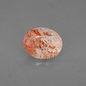 Pietra del sole naturale arancione da 1,34 ct, trasparente, trasparente/traslucido