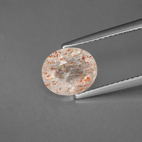 Pietra del sole naturale arancione da 1,68 ct, trasparente, trasparente/traslucido