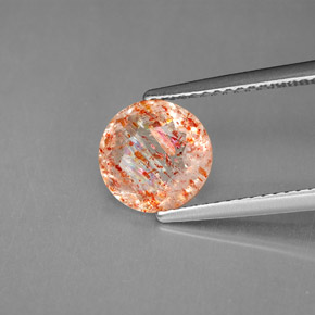 Pietra del sole naturale arancione da 1,53 ct, trasparente, trasparente/traslucido