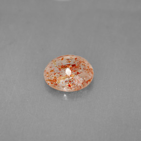 Pietra del sole naturale arancione da 1,53 ct, trasparente, trasparente/traslucido