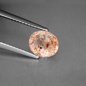 Pietra del sole naturale arancione da 1,10 ct, trasparente, trasparente/traslucido