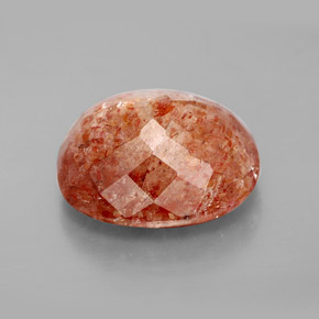 Pietra del sole naturale arancione da 8,03 ct, trasparente, trasparente/traslucido