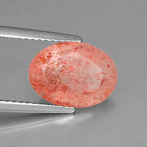 Pietra del sole naturale arancione da 2,88 ct, trasparente, trasparente/traslucido