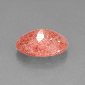 Pietra del sole naturale arancione da 2,88 ct, trasparente, trasparente/traslucido