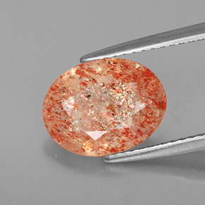 Pietra solare Arancione naturale da 2.30 ct, Trasparente, Trasparente/Traslucido