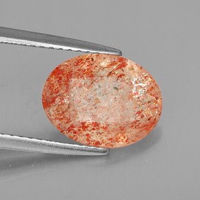 Pietra solare Arancione naturale da 2.30 ct, Trasparente, Trasparente/Traslucido