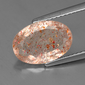 Pietra solare Arancione naturale da 2.34 ct, Trasparente, Trasparente/Traslucido
