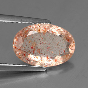 Pietra solare Arancione naturale da 2.34 ct, Trasparente, Trasparente/Traslucido