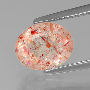Pietra del sole naturale arancione da 1,64 ct, trasparente, trasparente/traslucido