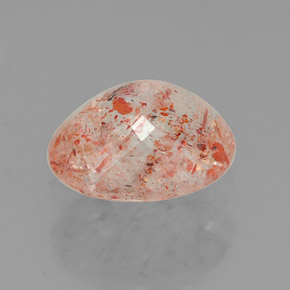 Pietra del sole naturale arancione da 1,64 ct, trasparente, trasparente/traslucido