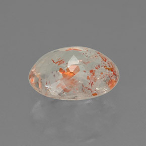 Pietra solare Arancione naturale da 1.20 ct, Taglio ovale, Trasparente