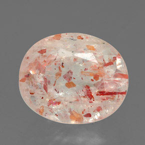 Pietra solare Arancione naturale da 1.45 ct, Taglio ovale, Trasparente