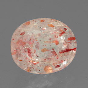 Pietra solare Arancione naturale da 1.45 ct, Taglio ovale, Trasparente