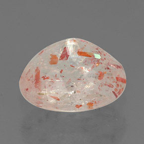 Pietra solare Arancione naturale da 1.45 ct, Taglio ovale, Trasparente