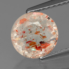 Pietra del sole naturale arancione da 1,14 ct, trasparente, trasparente/traslucido