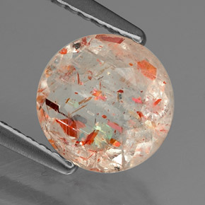Pietra del sole naturale arancione da 1,14 ct, trasparente, trasparente/traslucido