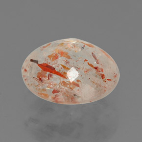 Pietra del sole naturale arancione da 1,14 ct, trasparente, trasparente/traslucido