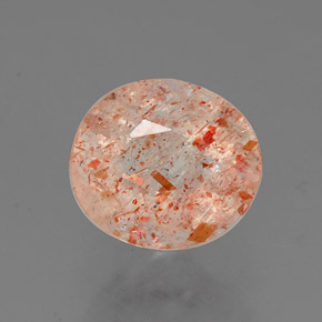 Pietra del sole naturale arancione da 1,53 ct, trasparente, trasparente/traslucido