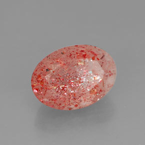Pietra del sole arancione naturale da 4,13 ct, trasparente, trasparente/traslucido