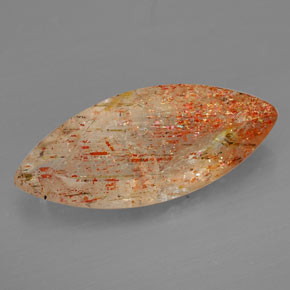 Pietra del sole naturale arancione da 4,76 ct, trasparente, trasparente/traslucido