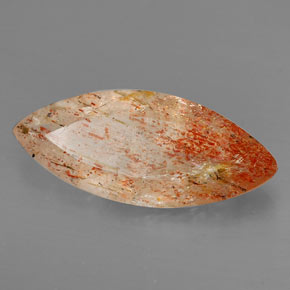 Pietra del sole naturale arancione da 4,76 ct, trasparente, trasparente/traslucido