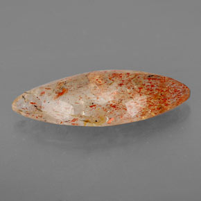 Pietra del sole naturale arancione da 4,76 ct, trasparente, trasparente/traslucido