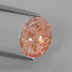 Pietra del sole naturale arancione da 2,18 ct, trasparente, trasparente/traslucido
