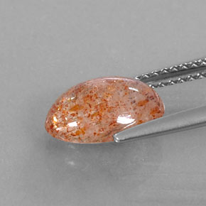 Pietra del sole naturale arancione da 2,18 ct, trasparente, trasparente/traslucido