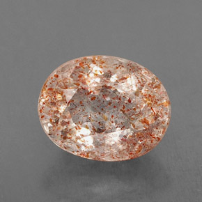 Pietra solare Arancione naturale da 1.65 ct, Trasparente, Trasparente/Traslucido