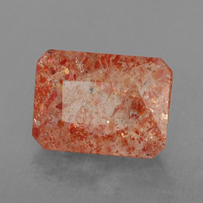 Pietra del sole naturale arancione da 1,77 ct, trasparente, trasparente/traslucido