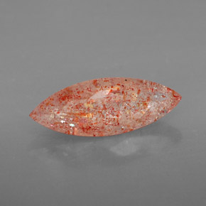Pietra del sole arancione naturale da 3,68 ct, trasparente, trasparente/traslucido