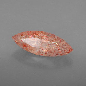 Pietra del sole arancione naturale da 3,68 ct, trasparente, trasparente/traslucido