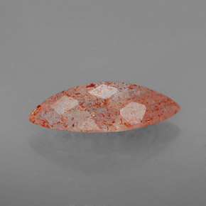 Pietra del sole arancione naturale da 3,68 ct, trasparente, trasparente/traslucido